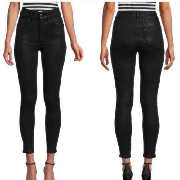Joe's Jeans The Skinny Coated Black Skinny Jeans TD89705252 Mid Rise Size 29 - Picture 1 of 14